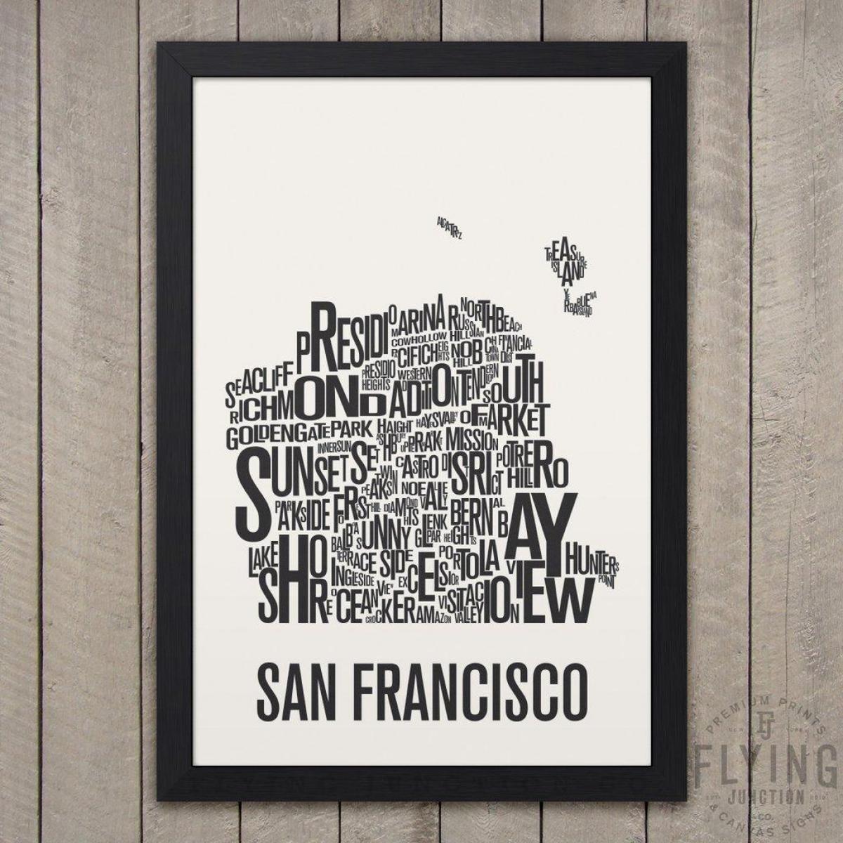 San Francisco tipografia mappa
