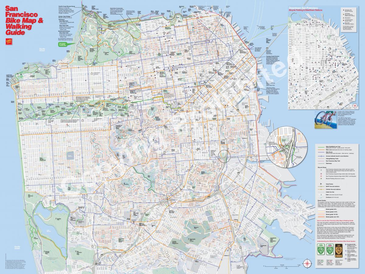 Mappa di San Francisco bicicletta