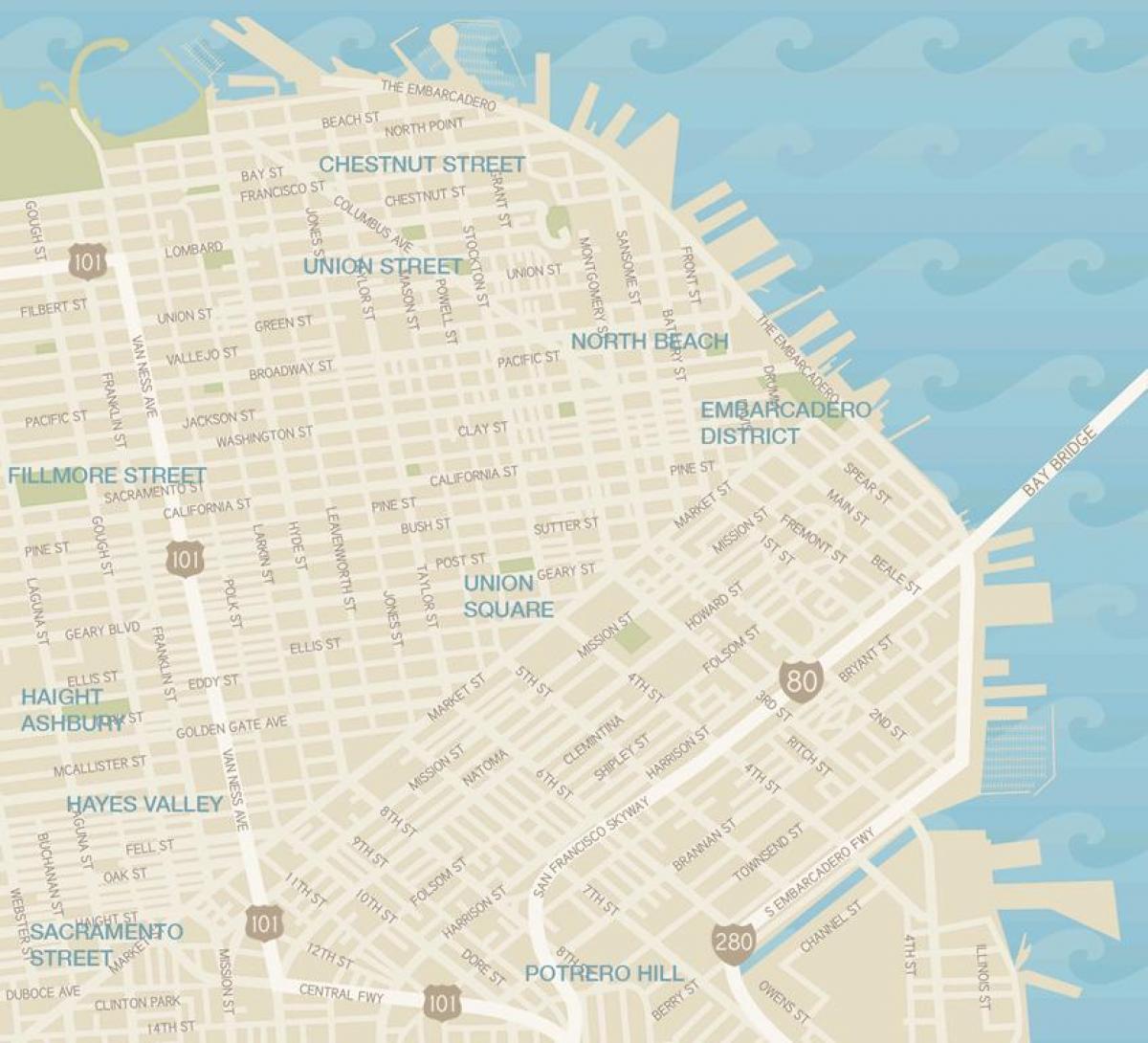 Mappa di San Francisco garment district