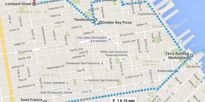 San Francisco chinatown tour a piedi mappa