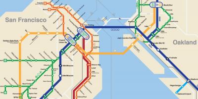 San Francisco mappa della metropolitana di