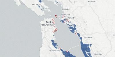 Mappa di San Francisco alluvione