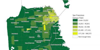 Mappa di San Francisco densità di popolazione
