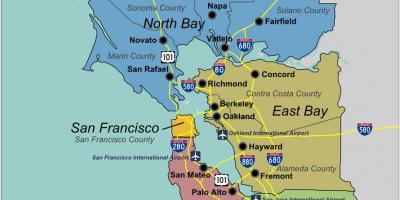 Mappa di south San Francisco bay area