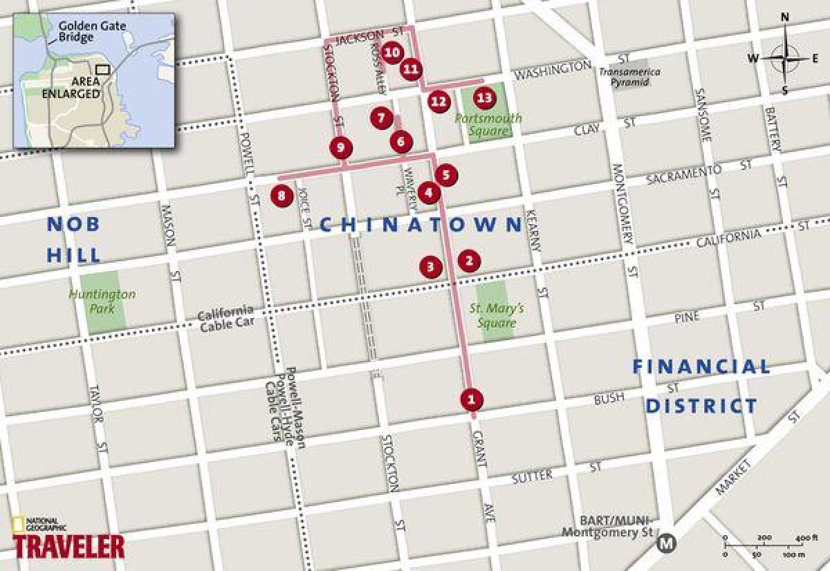 mappa chinatown di San Francisco