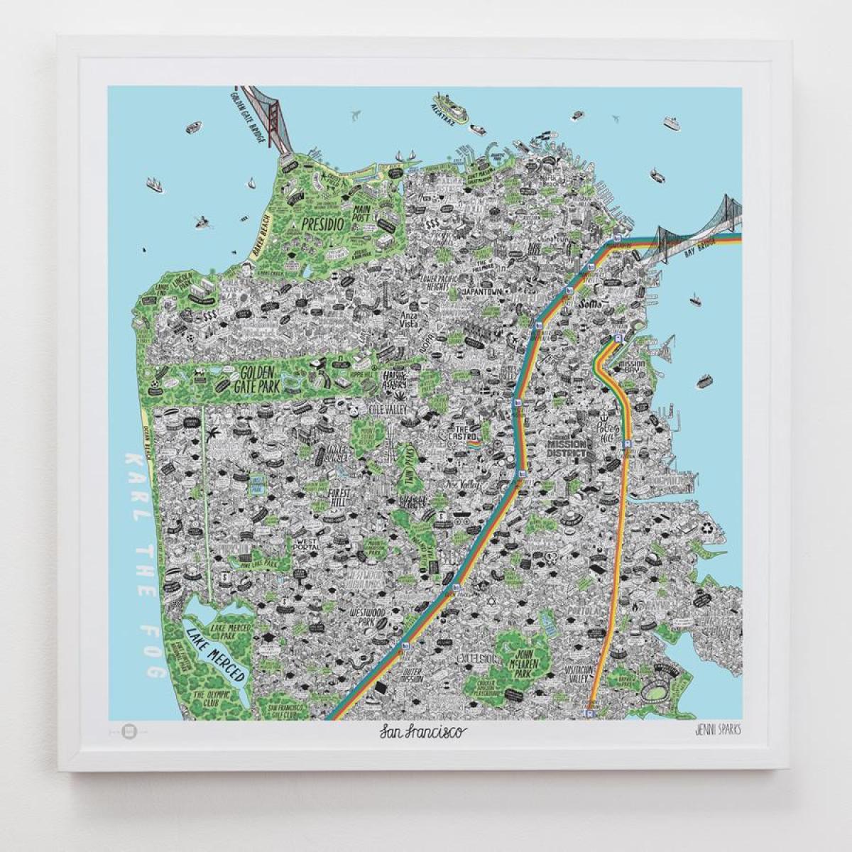 Mappa di San Francisco art