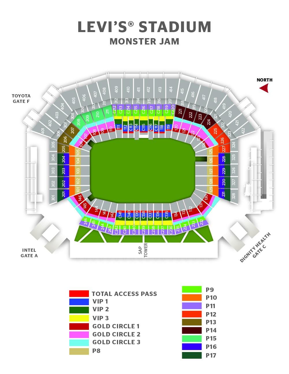 Mappa di levi's stadium cancello
