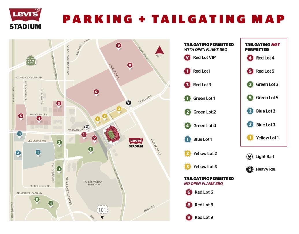 levi's stadium ingresso sulla mappa