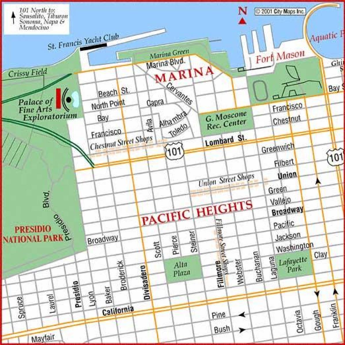 San Francisco marina mappa