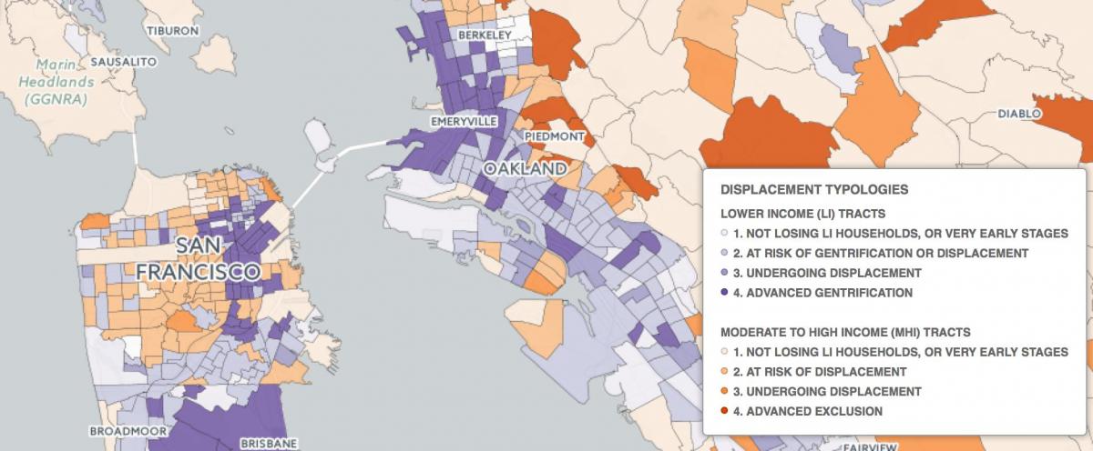 Mappa di San Francisco gentrification