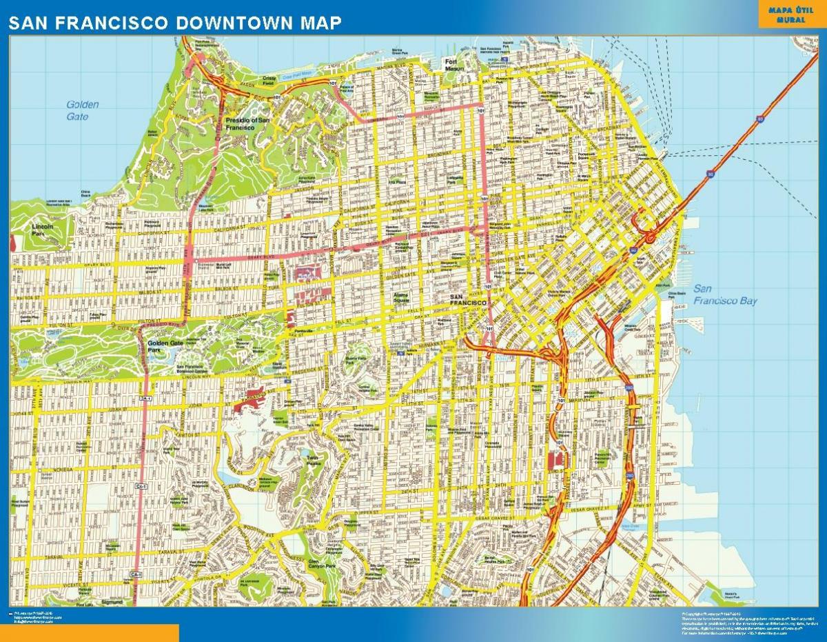 Mappa di San Francisco muro