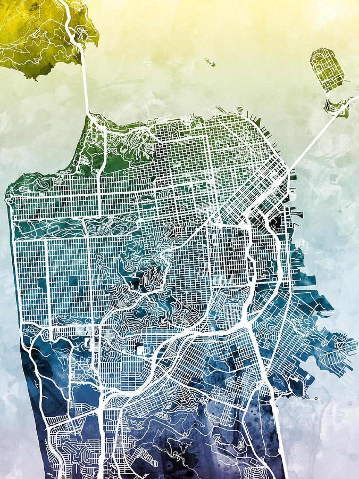 Mappa di San Francisco, città d'arte