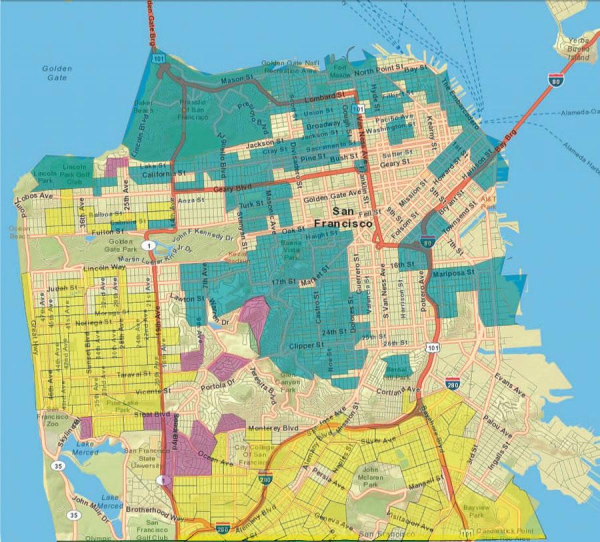 Mappa di San Francisco gis