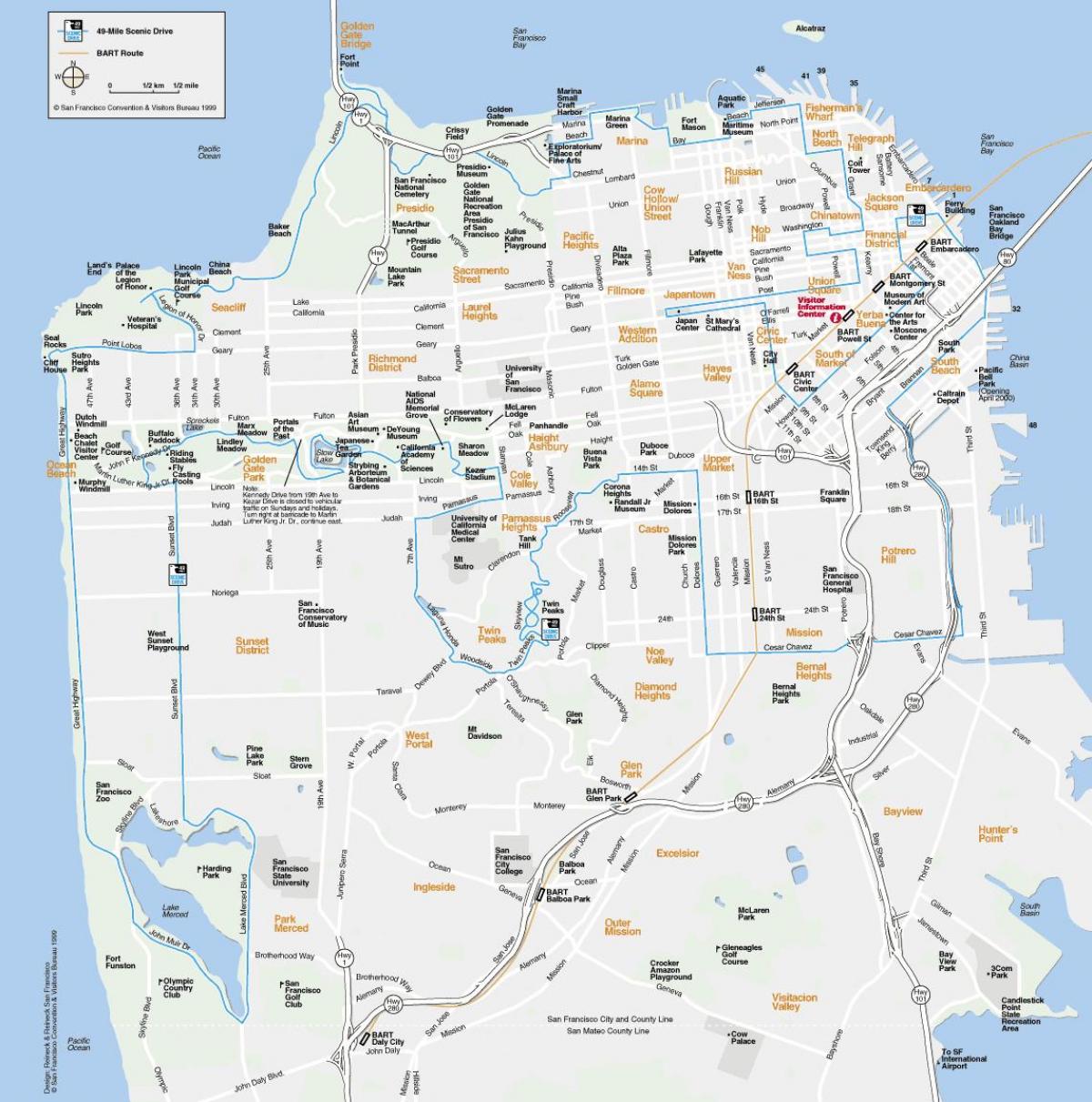 Mappa di San Francisco punti di riferimento