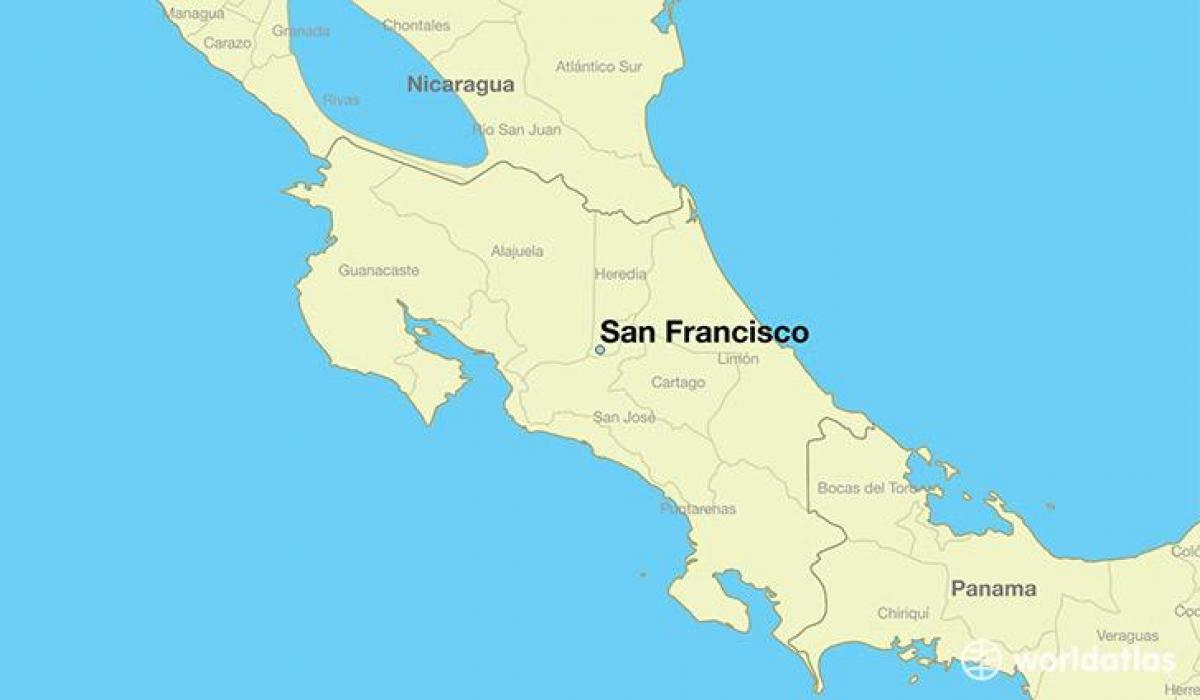 Mappa di San Francisco, in un mondo