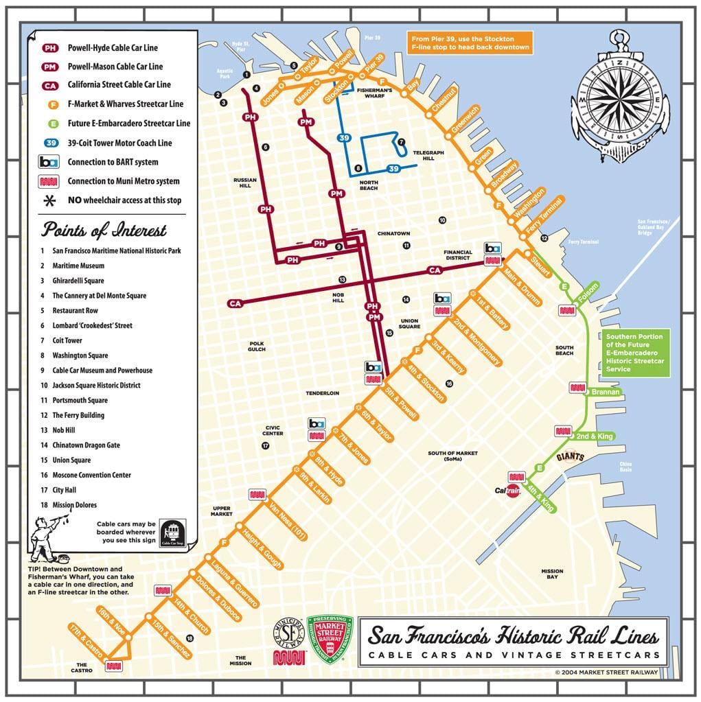 SFO tram mappa