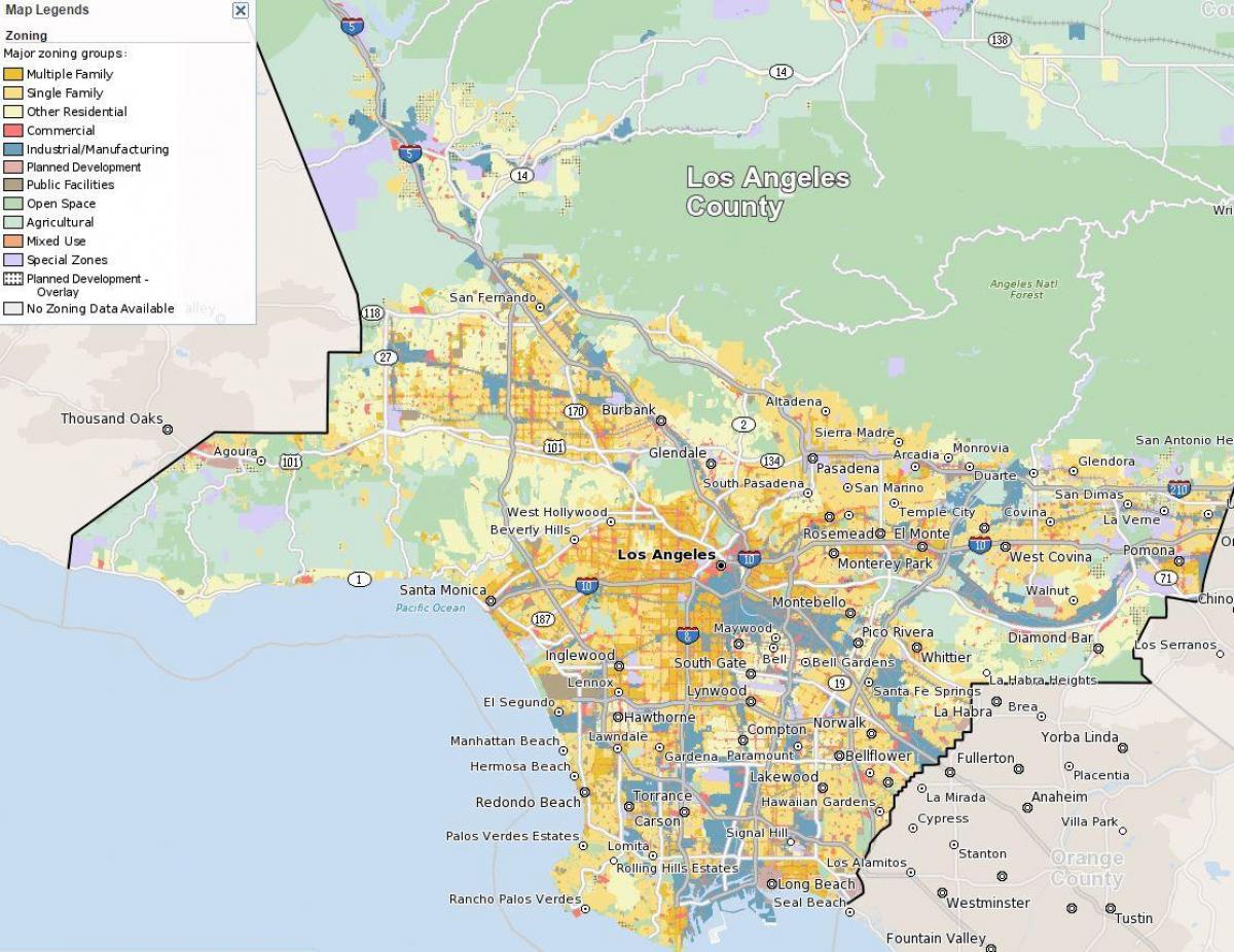 Mappa di San Francisco zonizzazione 