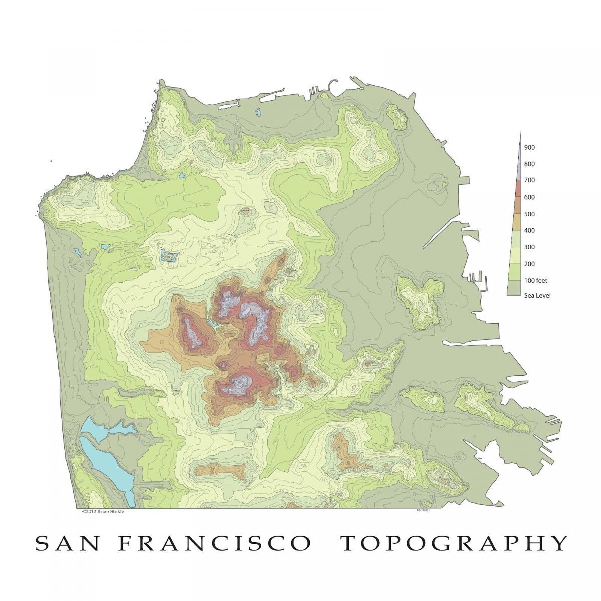 San Francisco mappa topografica