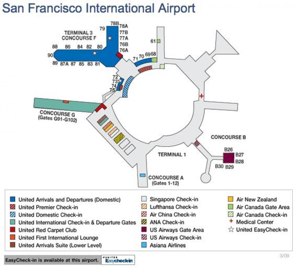 San Francisco airport sulla mappa unito