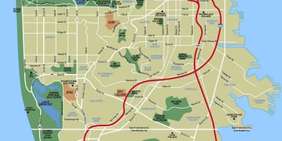 SFO mappa della città