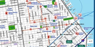 Mappa della città di San Francisco street
