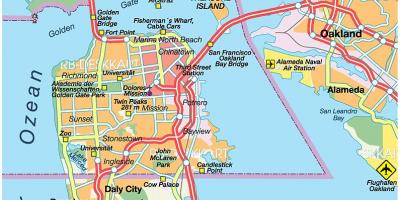 Mappa di east bay città
