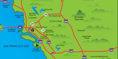 East bay california mappa