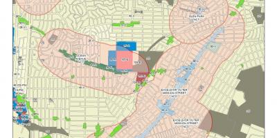 Mappa di excelsior quartiere San Francisco