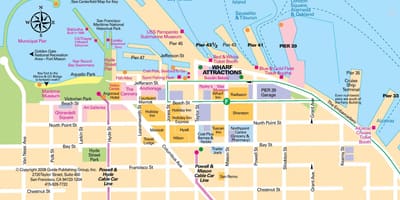 Mappa fisherman's wharf di San Francisco