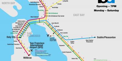 Bart sistema San Francisco mappa
