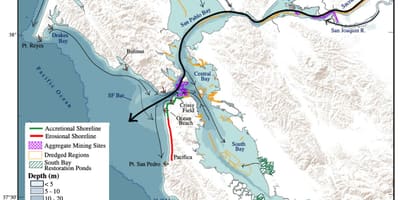 Mappa della baia di San Francisco profondità