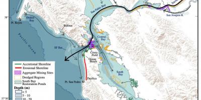 Mappa della baia di San Francisco profondità