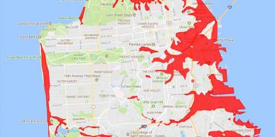 San Francisco aree per evitare mappa