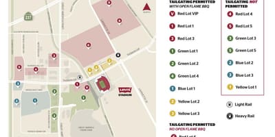 Levi's stadium ingresso sulla mappa