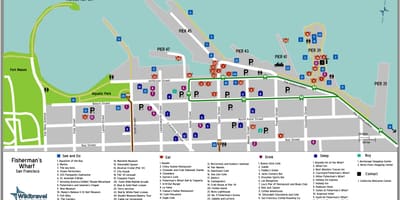 Mappa di San Francisco fisherman's wharf