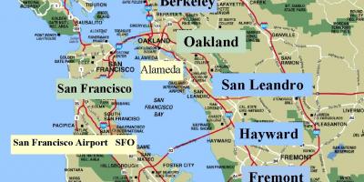 Mappa dell'area di San Francisco, california