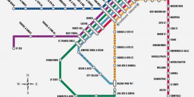 SF muni metro mappa
