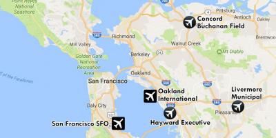 Aeroporti nelle vicinanze di San Francisco mappa