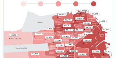 San Francisco prezzi di affitto mappa