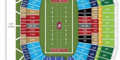Mappa di San Francisco 49ers stadio