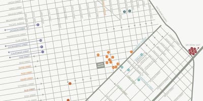 Mappa di San Francisco gallerie d'arte