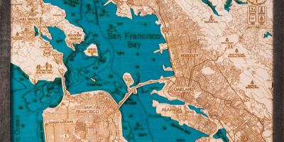 Mappa di San Francisco legno