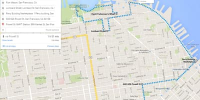 San Francisco walking tours la mappa