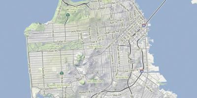 Mappa di San Francisco terreno