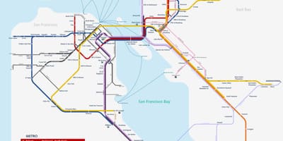 A San Francisco, la mappa della metropolitana