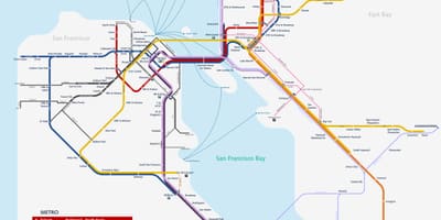 San Francisco, il sistema di metropolitana mappa