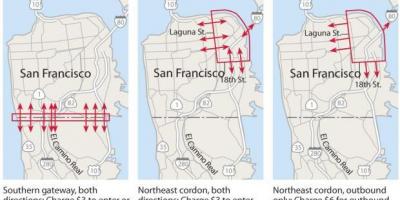 Mappa di San Francisco pedaggi