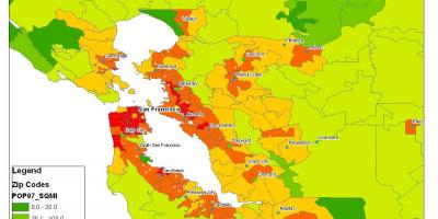 Mappa di San Francisco popolazione
