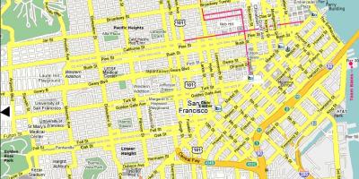 San Francisco luoghi di interesse sulla mappa