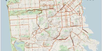 San Francisco bike mappa